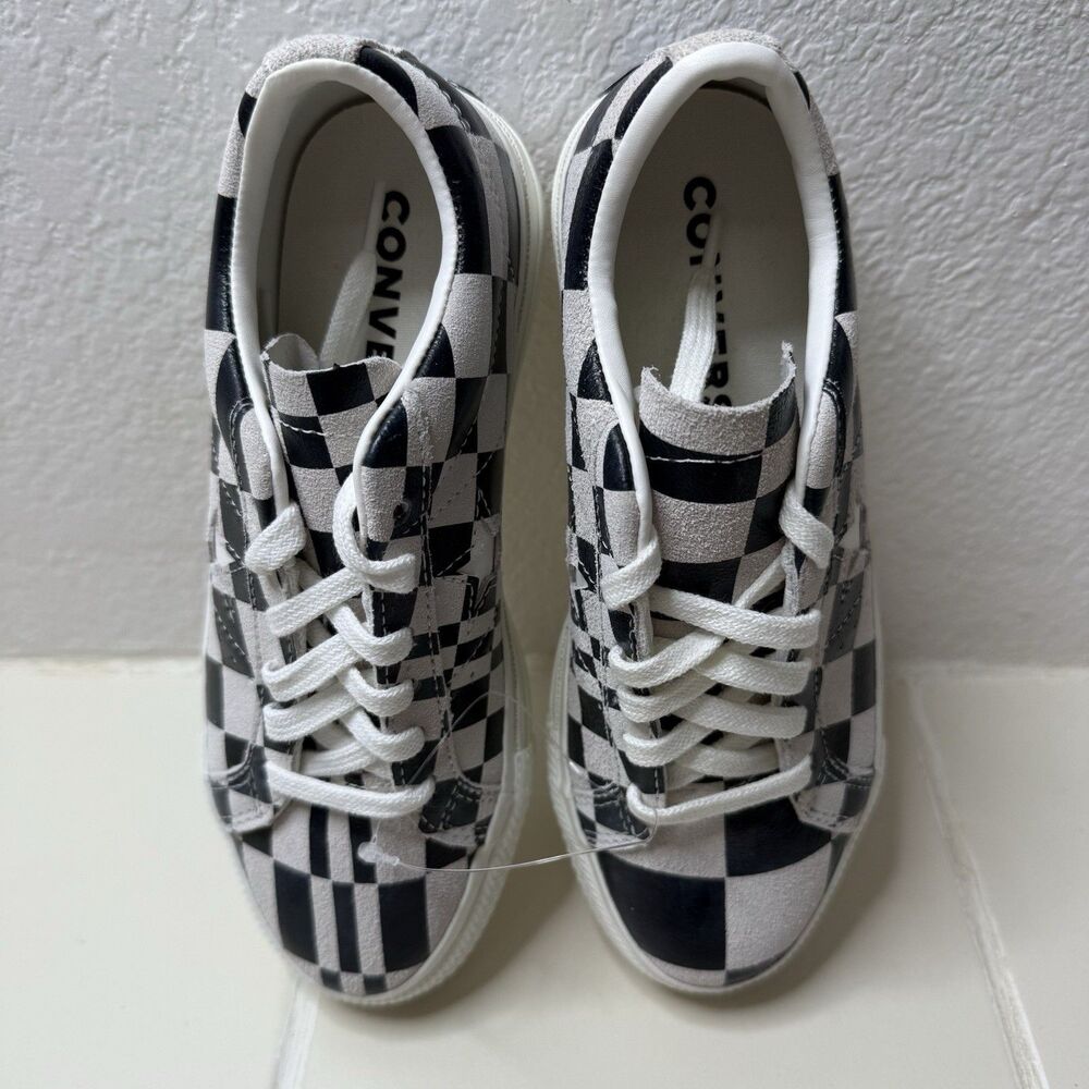 Converse One Star OX Black White Checkered US 5.5 Suede Low Top 172352c NWOB - Picture 4 of 7